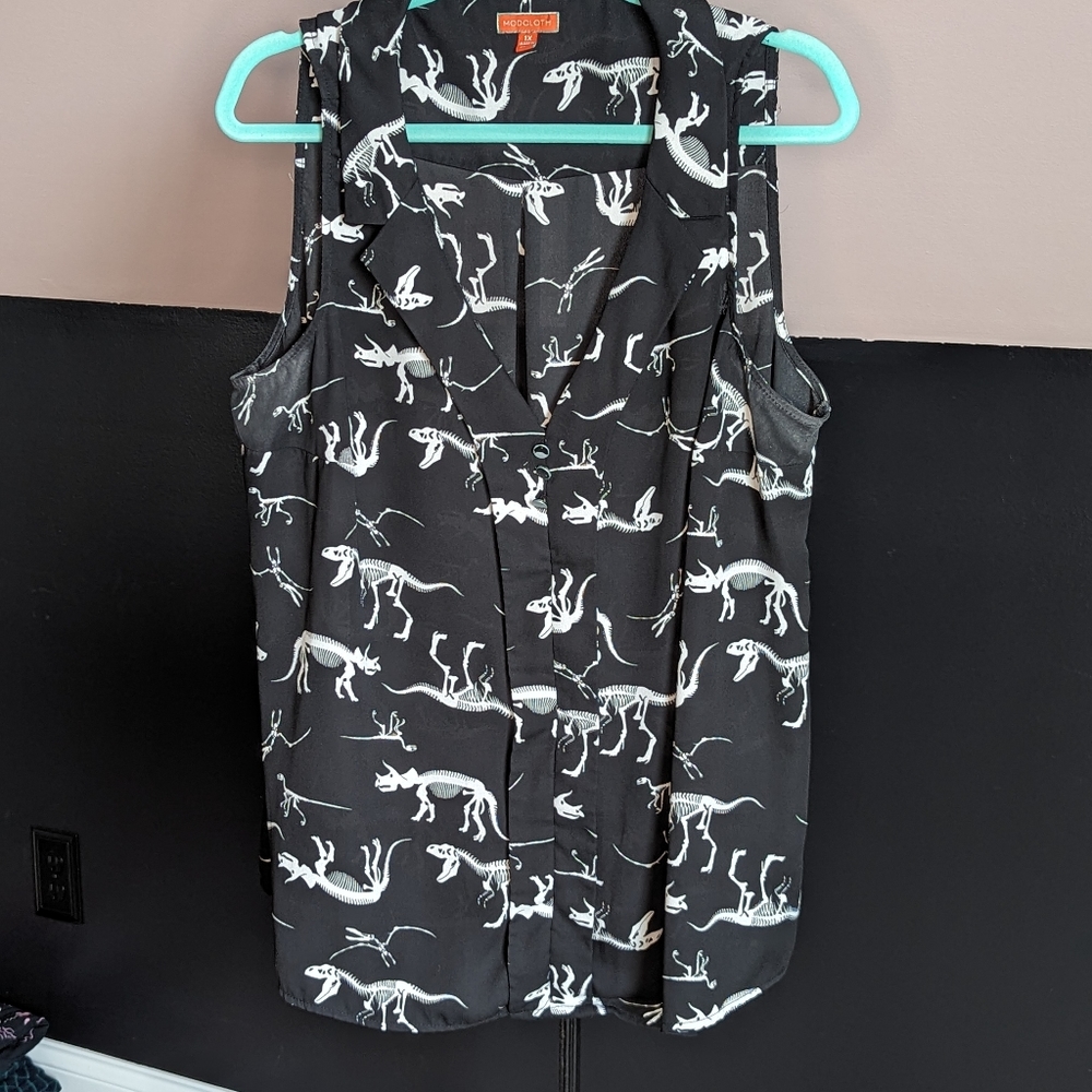 Modcloth Dino Blouse Size 1x